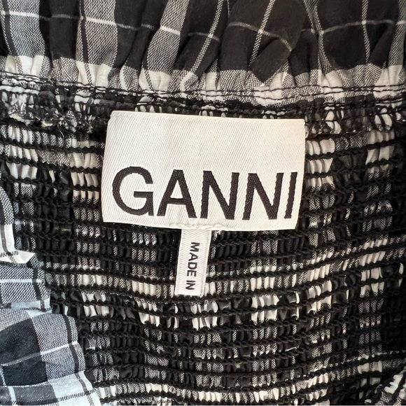 Ganni Seersucker Gingham Maxi Dress - Picture 8 of 8